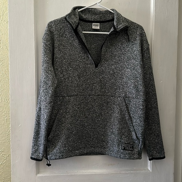 PINK Victoria's Secret Tops - Pink by Victoria’s Secret Long Sleeve Comfy Grey Pullover Sweatshirt Top